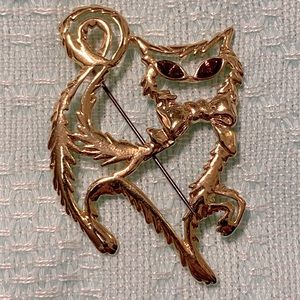 Vintage Cat Brooch
